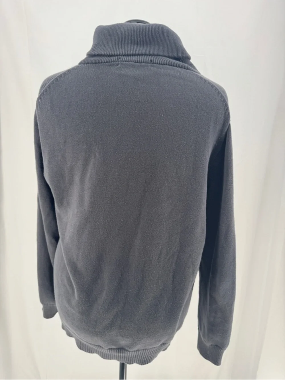 J. Crew Men's Charcoal Shaw Collar Toggle Button 100% Cotton Sweater 0084